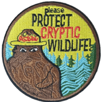 Image 1 of BIGFOOT CRYPTO CRYPTIC EMBROIDERED IRON ON PATCH