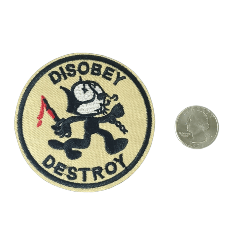 FELIX THE CAT DESTROY EMBROIDERED IRON ON PATCH