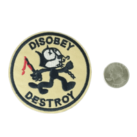 Image 2 of FELIX THE CAT DESTROY EMBROIDERED IRON ON PATCH