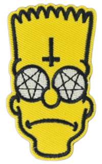 Image 1 of BART SIMPSON EMBROIDERED IRON ON PATCH
