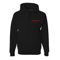 Image 2 of Black And Red Make Money Not Friends Hoodie
