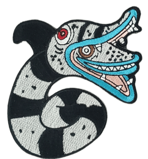 BEETLEJUICE SANDWORM EMBROIDERED IRON ON PATCH