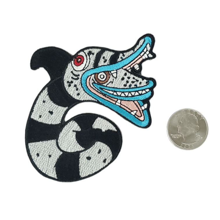 BEETLEJUICE SANDWORM EMBROIDERED IRON ON PATCH