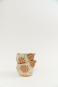 Image 1 of Matte Ivory Speckled Owl Bowls