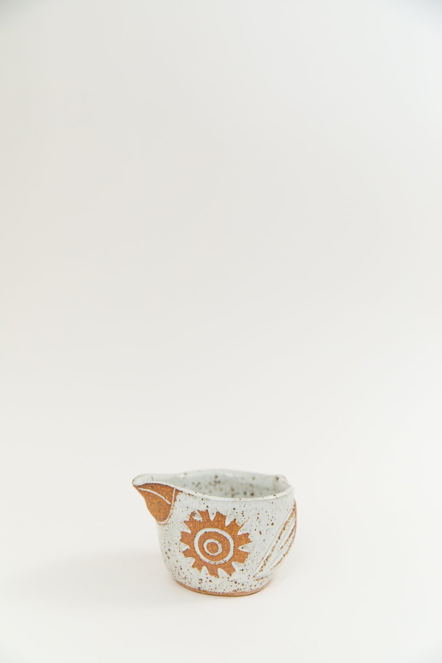 Image of Gloss White Toasty Eyed Starry Eyed Owl Bowl