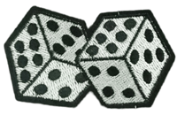 Image 1 of DICE EMBROIDERED IRON ON PATCH