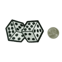 Image 2 of DICE EMBROIDERED IRON ON PATCH