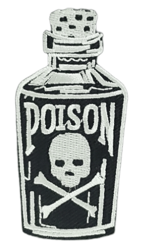 POISON EMBROIDERED IRON ON PATCH