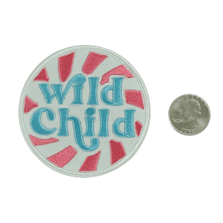 WILD CHILD EMBROIDERED IRON ON PATCH