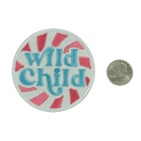 Image 2 of WILD CHILD EMBROIDERED IRON ON PATCH