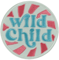 Image 1 of WILD CHILD EMBROIDERED IRON ON PATCH