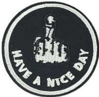 Image 1 of HAVE A NICE DAY EMBROIDERED IRON ON PATCH