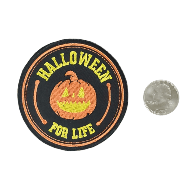 HALLOWEEN FOR LIFE EMBROIDERED IRON ON PATCH