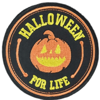 Image 1 of HALLOWEEN FOR LIFE EMBROIDERED IRON ON PATCH