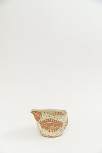 Image 1 of Ivory Speckled Large Almond Eyed Bird Bowl