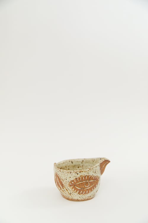 Image of Ivory Speckled Large Almond Eyed Bird Bowl