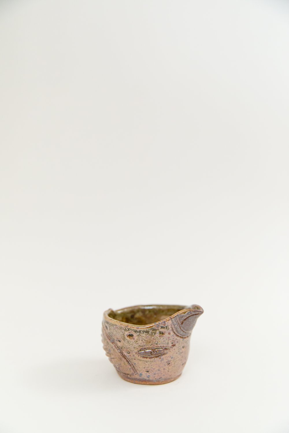 Image of Golden Shino Dotted Bird Bowl