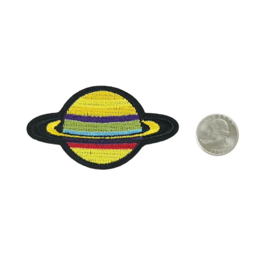 SATURN EMBROIDERED IRON ON PATCH