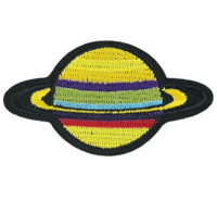 Image 1 of SATURN EMBROIDERED IRON ON PATCH