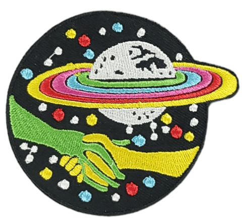 INTERPLANETORY FRIENDSHIP EMBROIDERED IRON ON PATCH