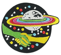 Image 1 of INTERPLANETORY FRIENDSHIP EMBROIDERED IRON ON PATCH