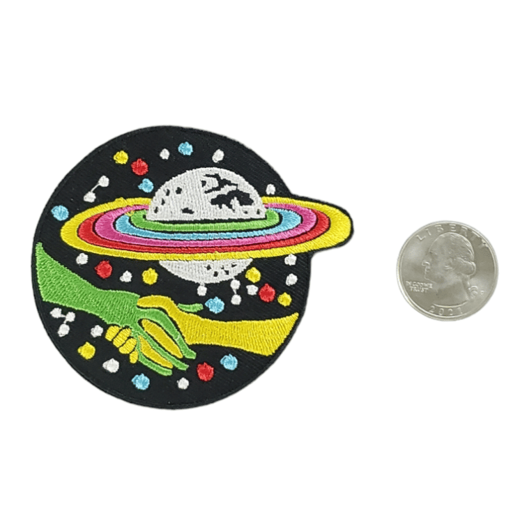 INTERPLANETORY FRIENDSHIP EMBROIDERED IRON ON PATCH