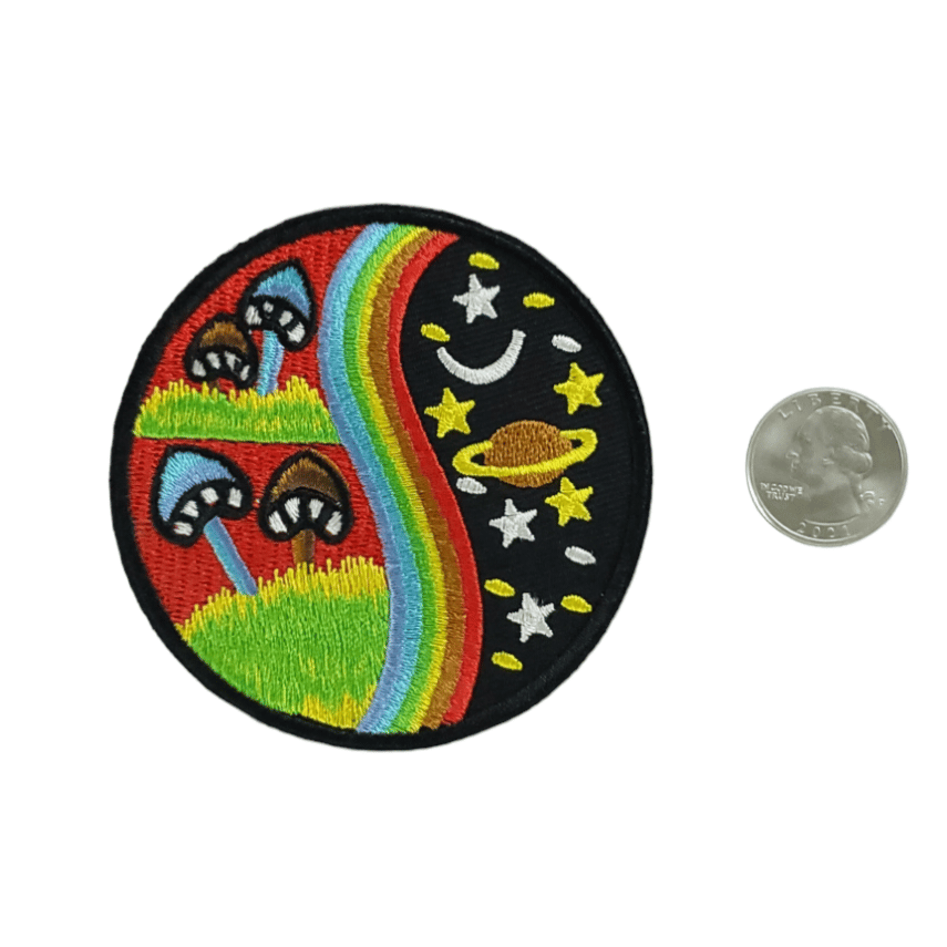 PLANET SHROOM EMBROIDERED IRON ON PATCH