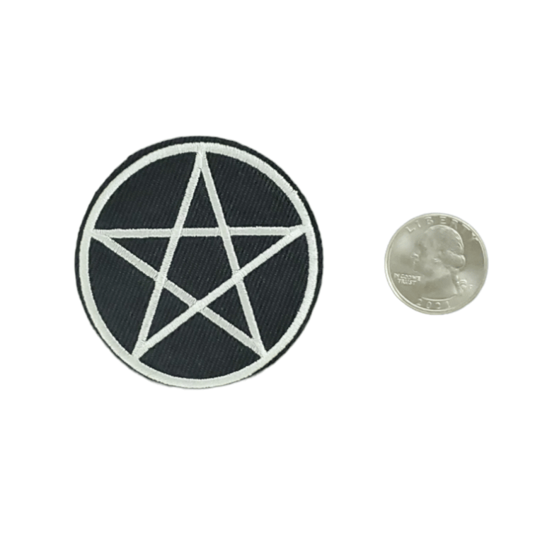 PENTAGRAM EMBROIDERED IRON ON PATCH