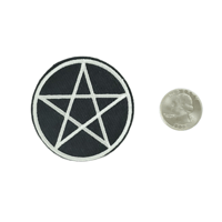 Image 2 of PENTAGRAM EMBROIDERED IRON ON PATCH