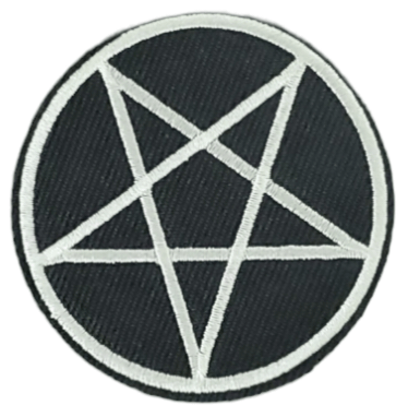 PENTAGRAM EMBROIDERED IRON ON PATCH