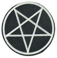 Image 1 of PENTAGRAM EMBROIDERED IRON ON PATCH
