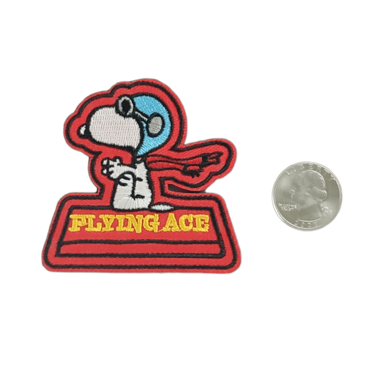 FLYING ACE SNOOPY EMBROIDERED IRON ON PATCH