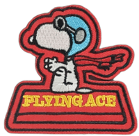 Image 1 of FLYING ACE SNOOPY EMBROIDERED IRON ON PATCH