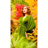"Fern Green" Limited Edition Silk Velvet Beverly Dressing Gown