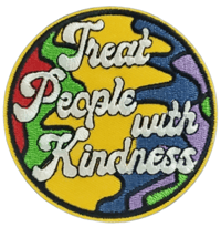 Image 1 of TREAT PEOPLE WITH KINDNESS EMBROIDERED IRON ON PATCH