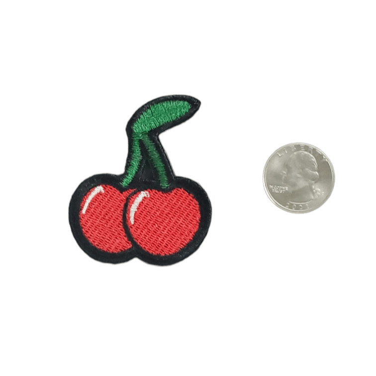 CHERRY EMBROIDERED IRON ON PATCH