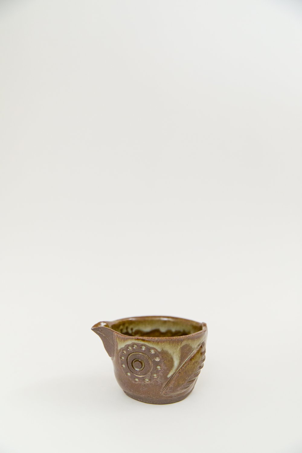 Image of Milky Brown Dotted Owl Bird Bowl