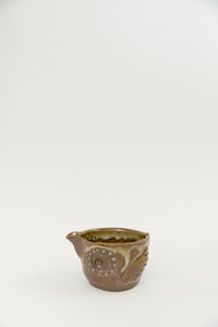 Image 1 of Milky Brown Dotted Owl Bird Bowl