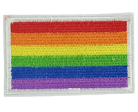 Image 1 of PRIDE FLAG EMBROIDERED IRON ON PATCH