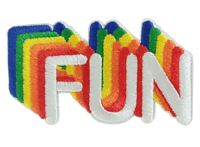 Image 1 of FUN FUN FUN EMBROIDERED IRON ON PATCH