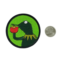 Image 2 of KERMIT THE FROG SIPPING TEA PATCH