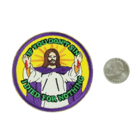 Image 2 of JESUS EMBROIDERED IRON ON PATCH