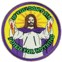 Image 1 of JESUS EMBROIDERED IRON ON PATCH