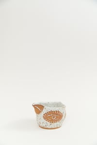 Image 1 of Glossy White Almond Eyed Bird Bowl