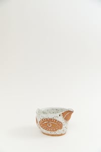 Image 2 of Glossy White Almond Eyed Bird Bowl