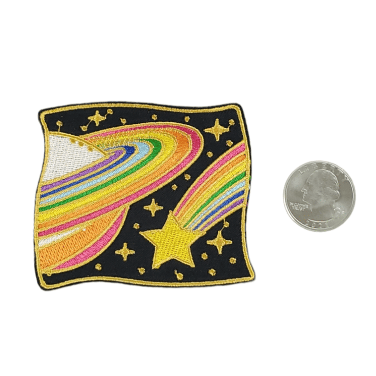 SHOOTING STAR EMBROIDERED IRON ON PATCH