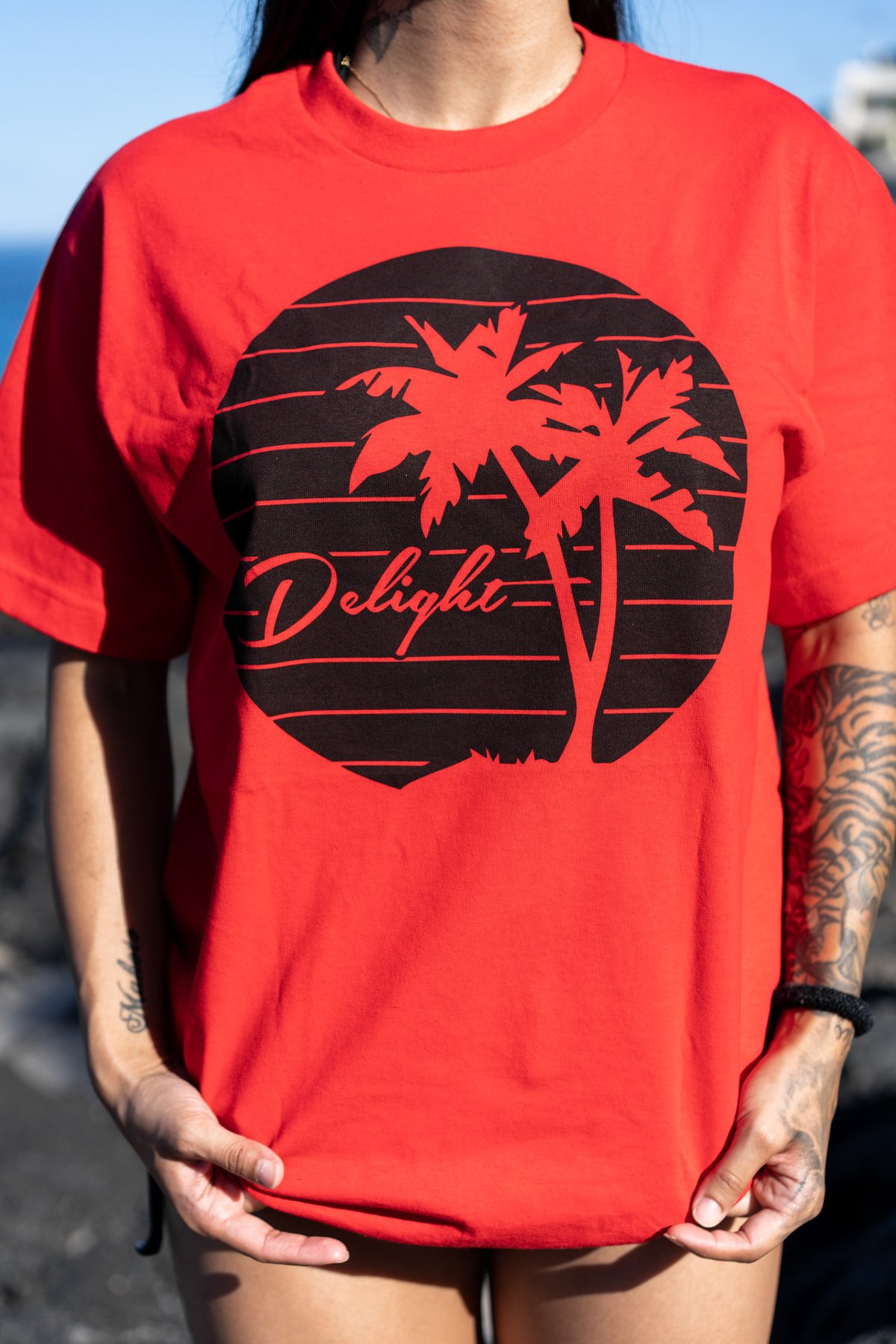 Throwback Delight Silhouette Red T-shirt