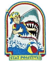 Image 1 of STAY POSITIVE EMBROIDERED IRON ON PATCH