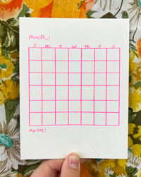Image 2 of Bad Print Blank Calendar Sheets x 12