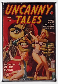 Image 2 of UNCANNY TALES PULP FICTION FRIDGE MAGNET / BUTTON